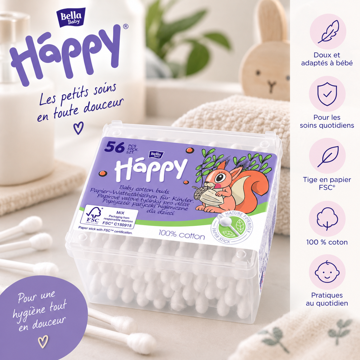 Coton-Tiges Bella Baby Happy