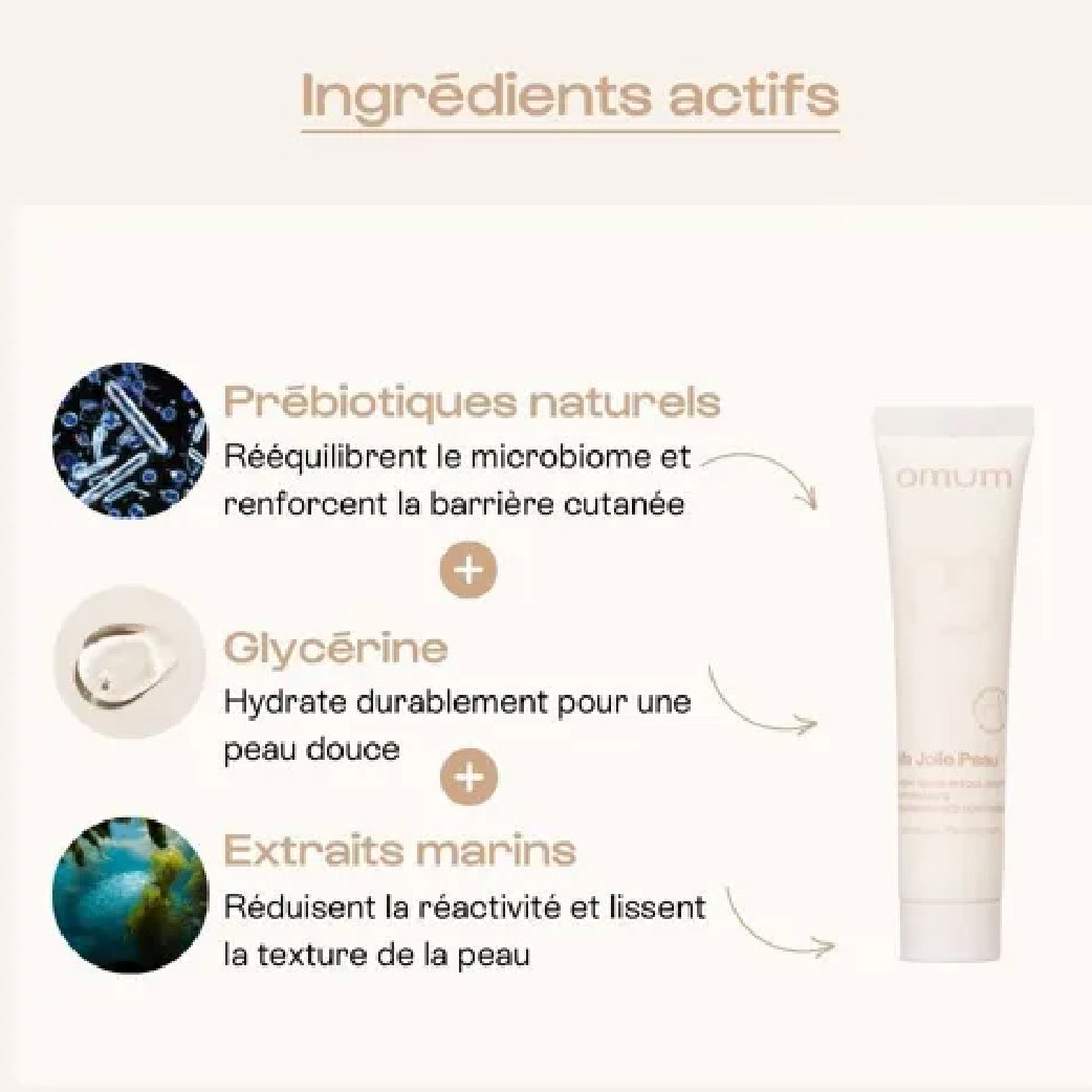 Crème intime avec prébiotiques, glycérine et extraits marins pour peau douce et équilibrée