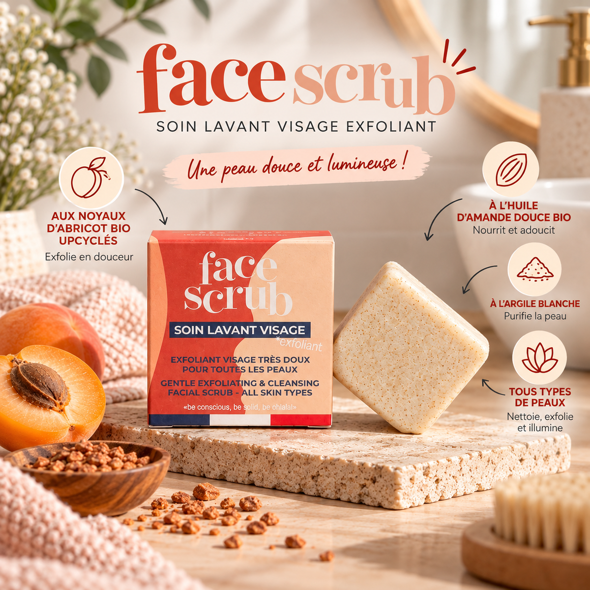 Face Scrub – Soin Visage Exfoliant Solide
