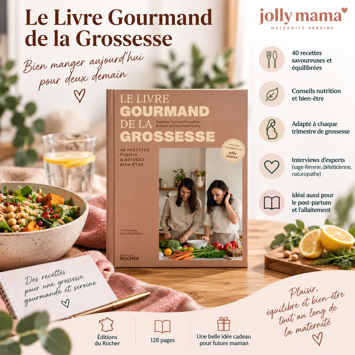 Le Livre Gourmand de la Grossesse Jolly Mama – 40 Recettes