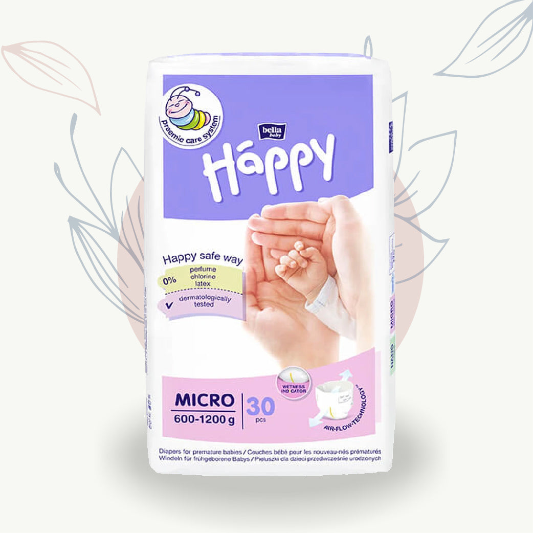 Couches Bébé Happy Micro (600-1200g)