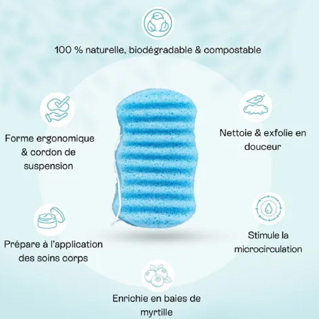Eponge Konjac Corps - Exfoliante et Régénérante