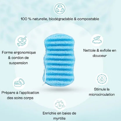 Eponge Konjac Corps - Exfoliante et Régénérante