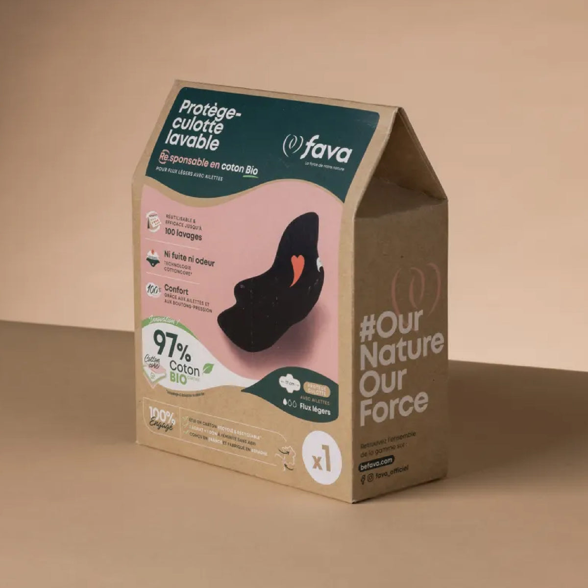 Protège-Slip Lavable en Coton Bio