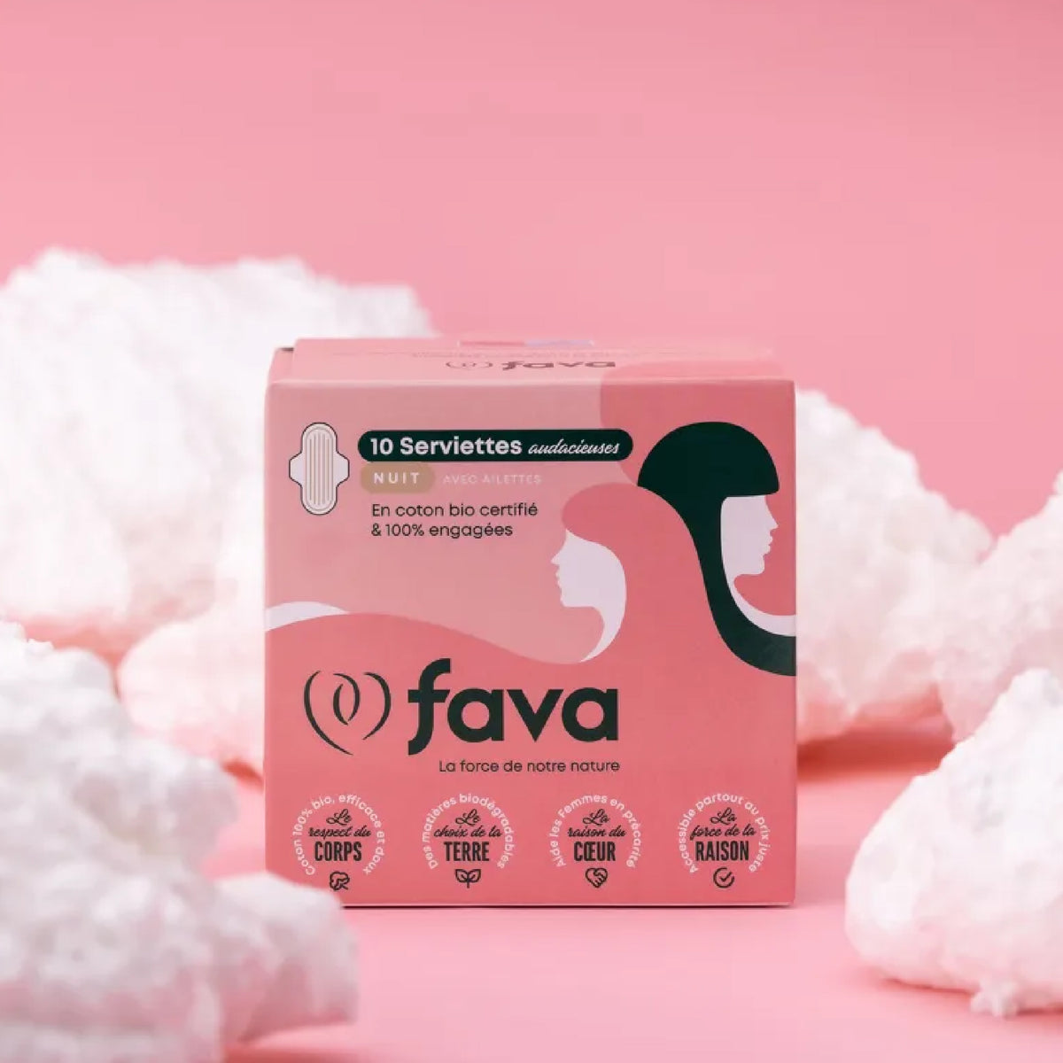 Serviettes Hygiéniques Nuit en Coton Bio – Flux Abondant