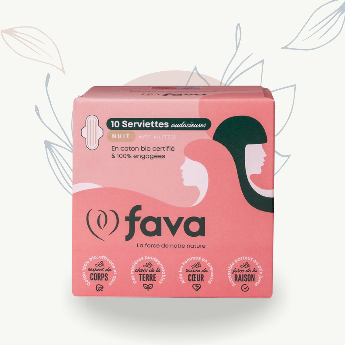 Serviettes Hygiéniques Nuit en Coton Bio – Flux Abondant