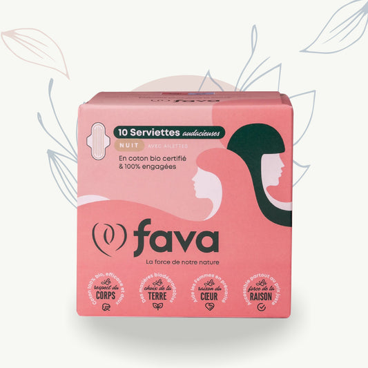 Serviettes Hygiéniques Nuit en Coton Bio – Flux Abondant