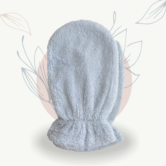 Gant exfoliant doux pour le corps, idéal pour le bien-être féminin et les soins post-partum
