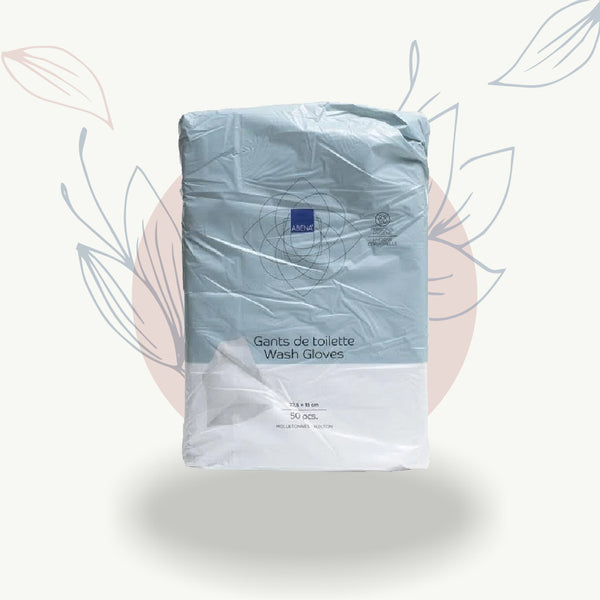 Gants de toilette en coton molletonné pour soins intimes et bien-être féminin, pack de 50