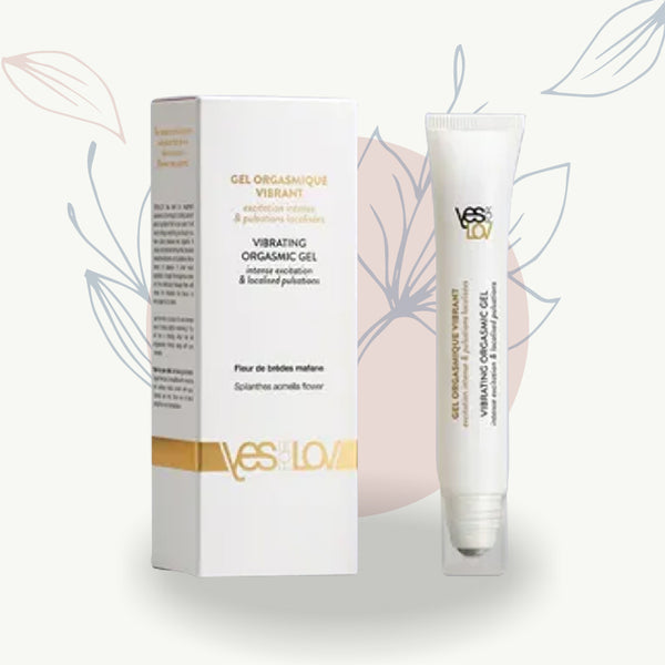 Gel orgasme vibrant Yes to Love pour excitation intime et pulsations localisées, soin bien-être féminin