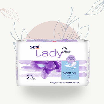 Serviettes hygiéniques Lady Slim Normal pour fuites urinaires légères, 20 unités, soin intime femme
