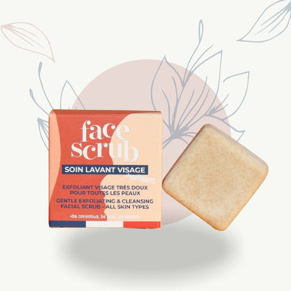 Gommage visage solide doux pour tous types de peaux, soin exfoliant et nettoyant