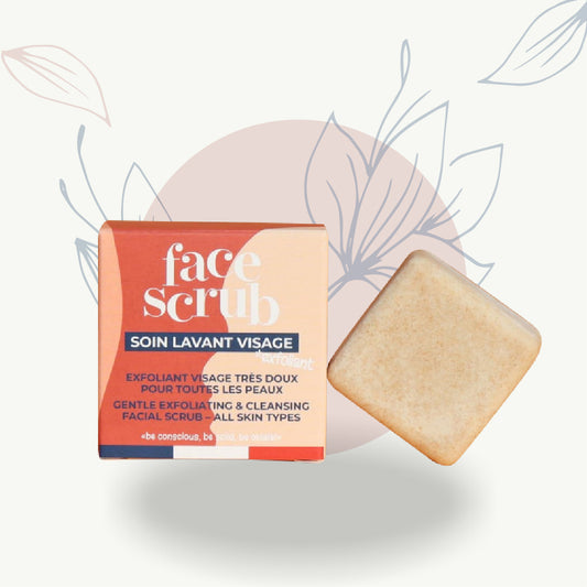 Gommage visage solide doux pour tous types de peaux, soin exfoliant et nettoyant