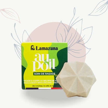 Savon solide au beurre de karité Lamazuna pour visage et corps, soin de rasage naturel