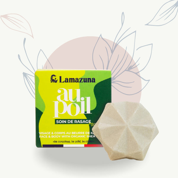 Savon solide au beurre de karité Lamazuna pour visage et corps, soin de rasage naturel