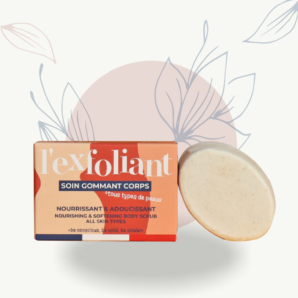 Exfoliant corps solide nourrissant pour tous types de peaux, soin bien-être féminin