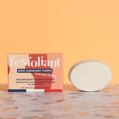 Exfoliant corporel solide nourrissant et adoucissant pour tous types de peaux, soin bien-être féminin