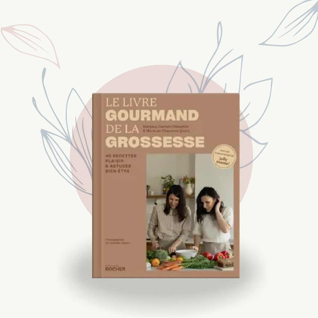 Livre gourmand de la grossesse avec recettes bien-être pour futures mamans