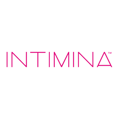 Logo INTIMINA rose fuchsia, marque de soins intimes féminins et bien-être