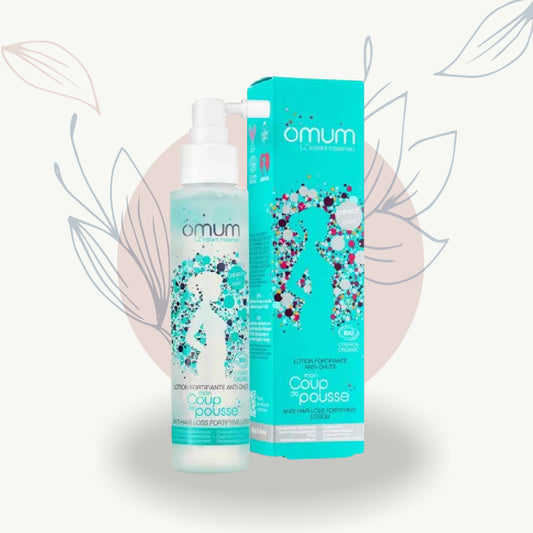 Lotion fortifiante anti-chute pour cheveux post-partum Omum, soin bien-être féminin