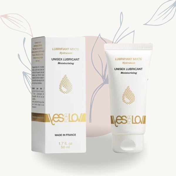 Lubrifiant mixte hydratant unisexe pour bien-être intime, tube et boîte blancs, made in France