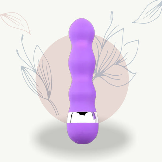Stimulateur intime violet pour bien-être féminin, design ergonomique avec finition métallique