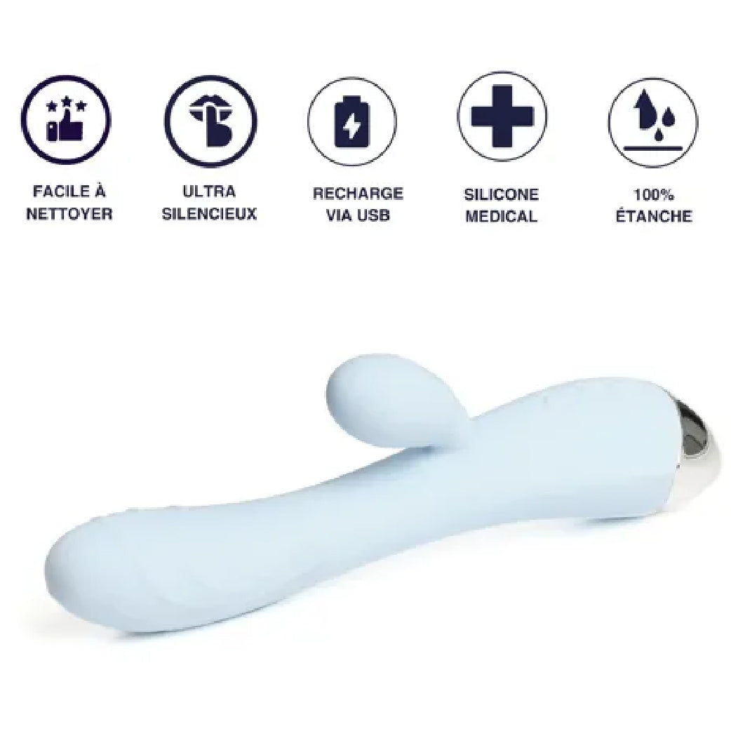 Stimulateur intime en silicone médical, rechargeable USB, ultra silencieux et étanche pour bien-être féminin