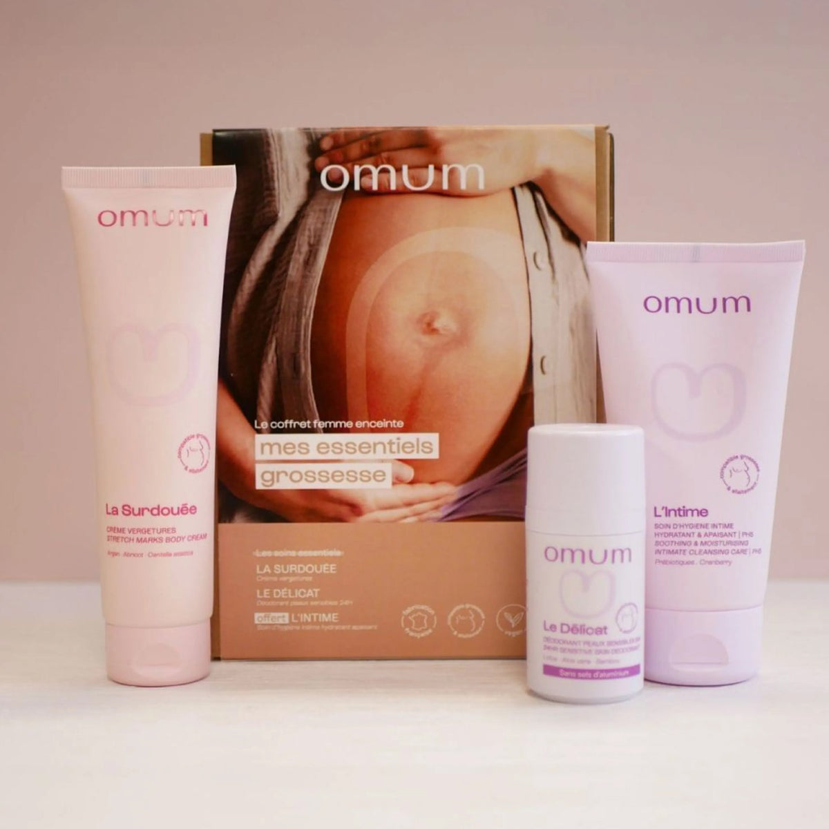 Coffret Mes Essentiels Grossesse Omum – 3 soins bio pour future maman