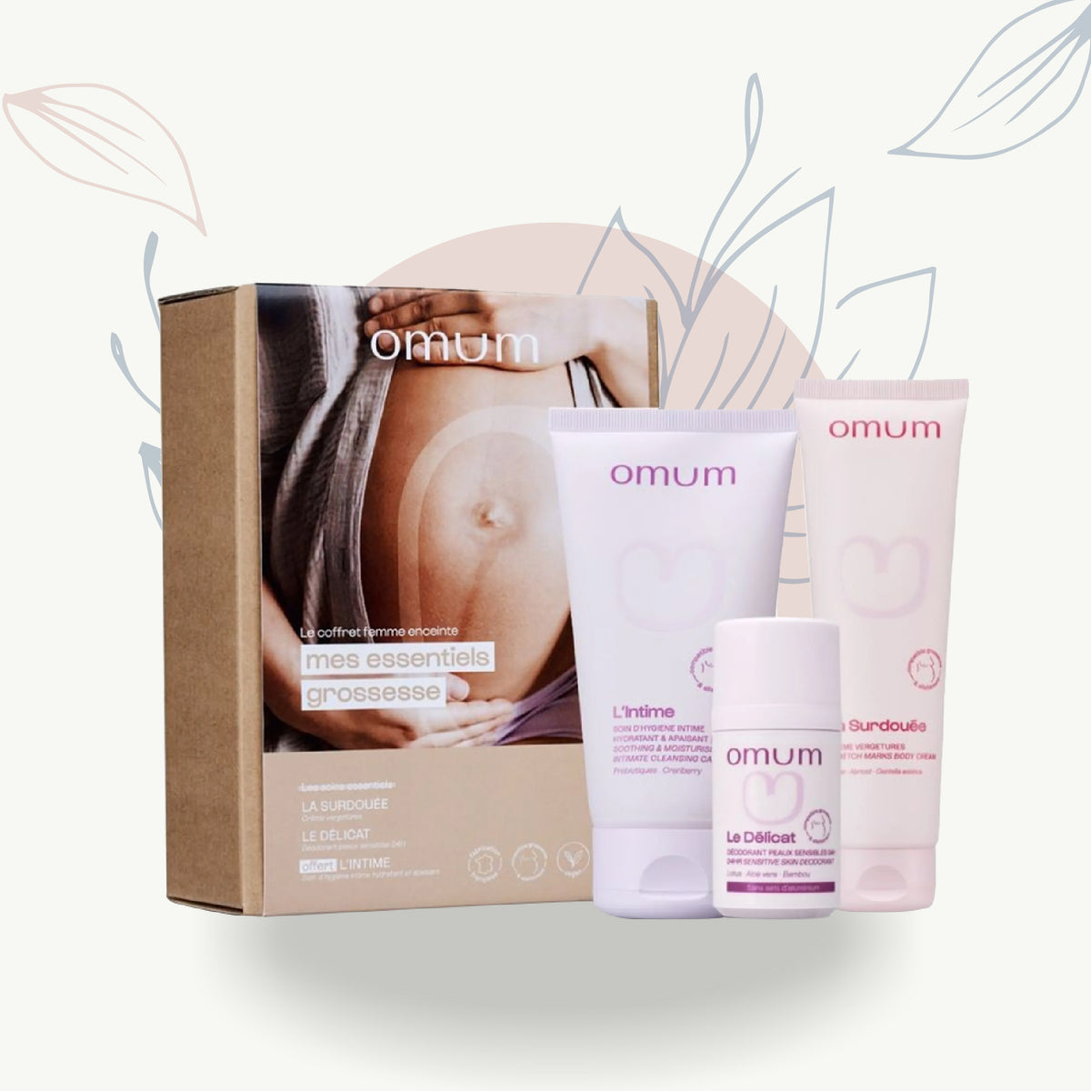 Coffret Mes Essentiels Grossesse Omum – 3 soins bio pour future maman