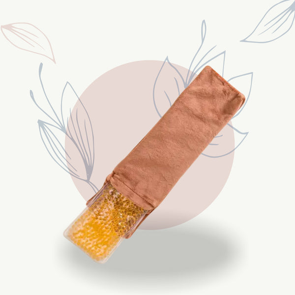 Coussin chauffant pour bien-être féminin, grossesse et post-partum, avec perles de gel et housse douce