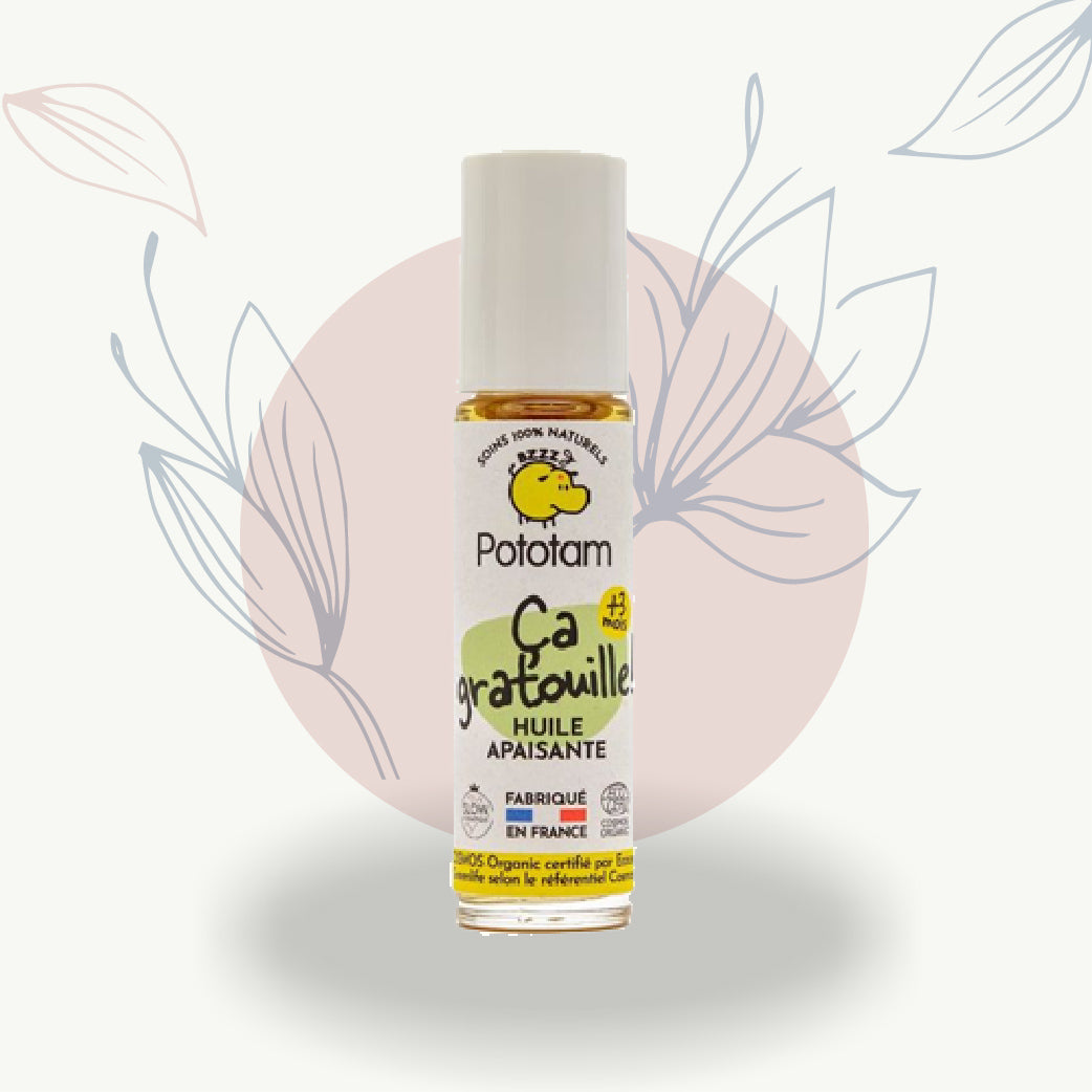 Huile apaisante Pototam pour bébé, 100% naturelle, fabriquée en France, soins bien-être