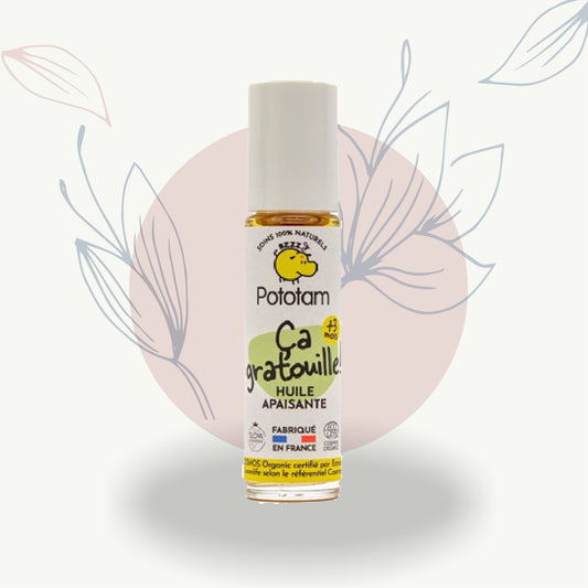 Huile apaisante Pototam pour bébé, 100% naturelle, fabriquée en France, soins bien-être