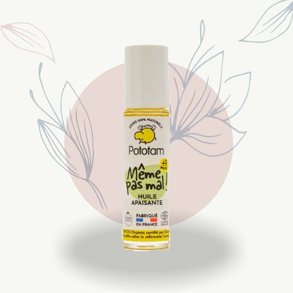 Huile apaisante naturelle Pototam pour bébé, fabriquée en France, soins bien-être maternité