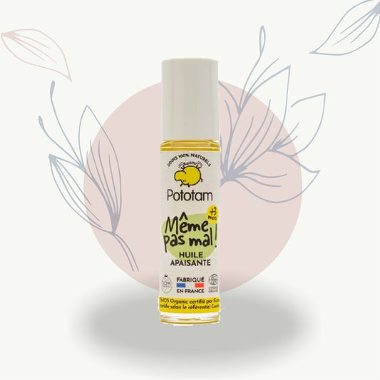 Huile apaisante naturelle Pototam pour bébé, fabriquée en France, soins bien-être maternité