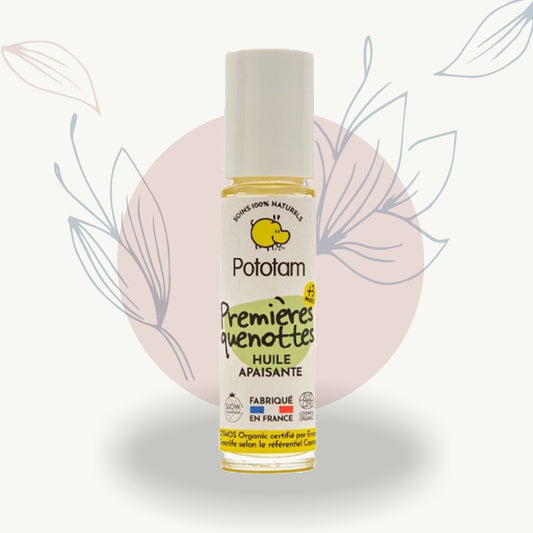 Huile apaisante Premières Quenottes Pototam pour bébé, 100% naturelle, fabriquée en France