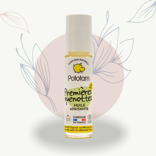 Huile apaisante Premières Quenottes Pototam pour bébé, 100% naturelle, fabriquée en France