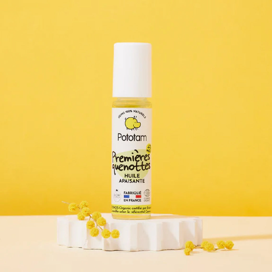 Huile apaisante Pototam Premières Quenottes pour bébé, soins naturels fabriqués en France