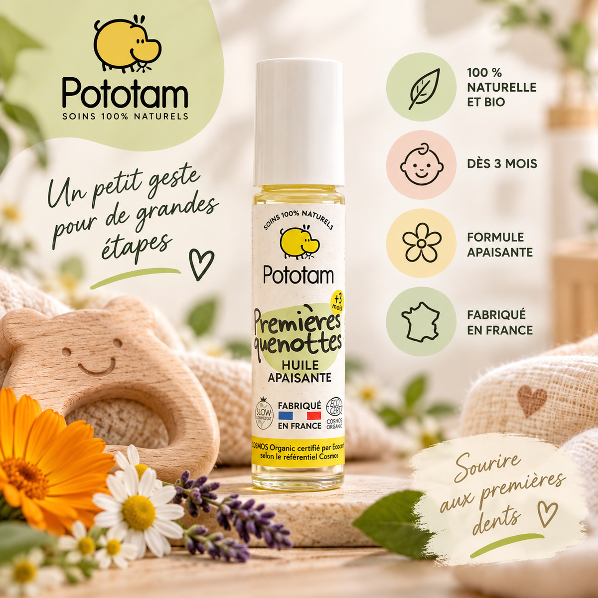 Huile Apaisante Roll-On Premières Quenottes