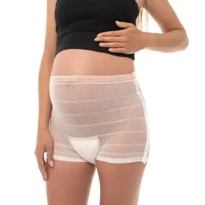 Shorty de grossesse en maille respirante pour confort et soutien abdominal